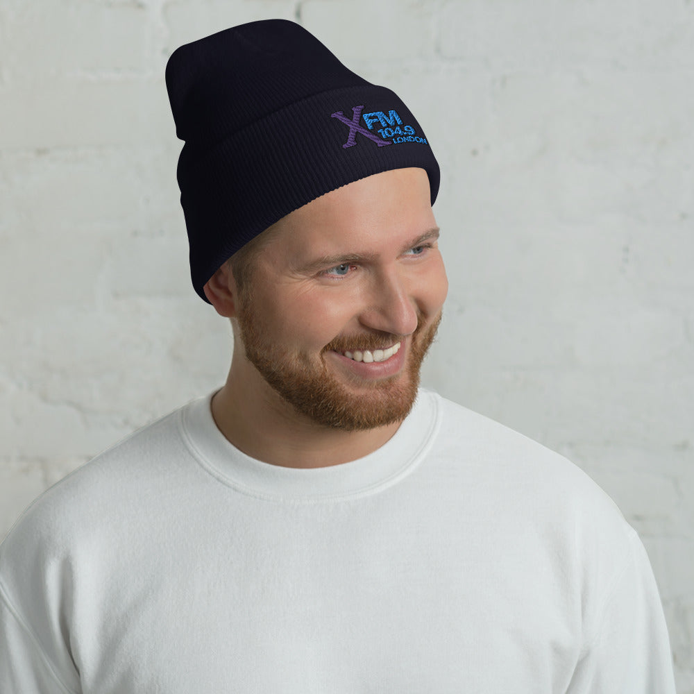 XFM Embroidered Beanie (Blue Logo)