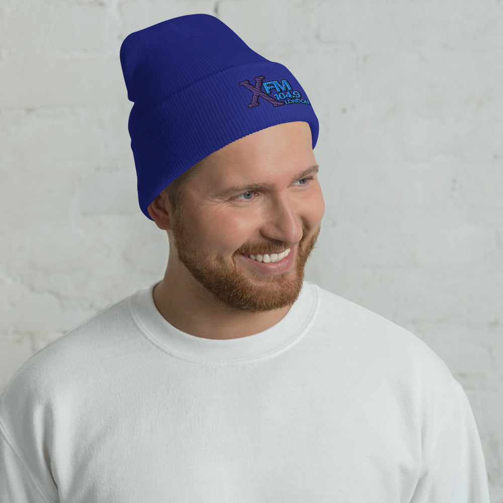 XFM Embroidered Beanie (Blue Logo)