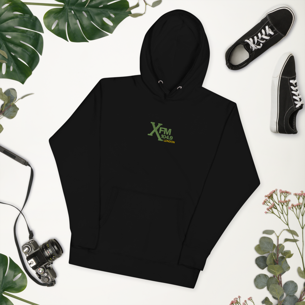 Unisex Embroidered XFM Hoodie (Green Logo)