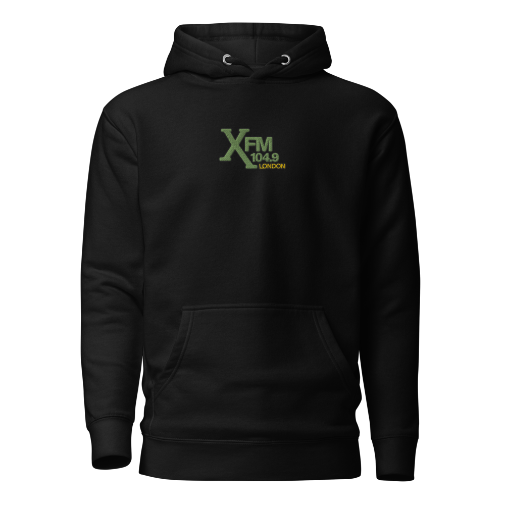 Unisex Embroidered XFM Hoodie (Green Logo)