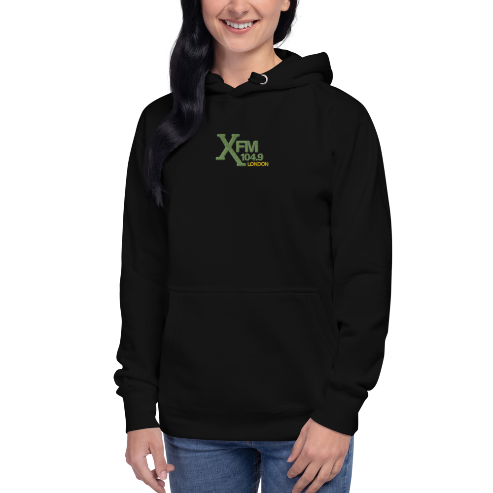 Unisex Embroidered XFM Hoodie (Green Logo)