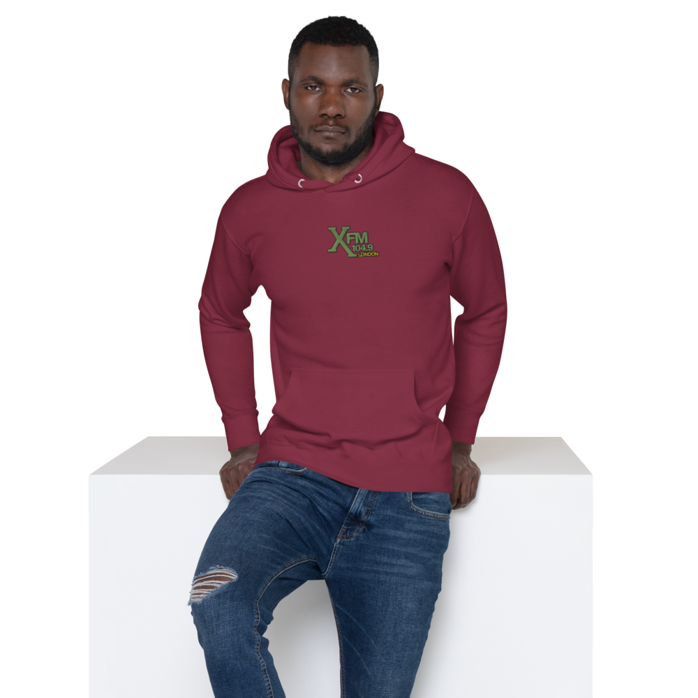 Unisex Embroidered XFM Hoodie (Green Logo)