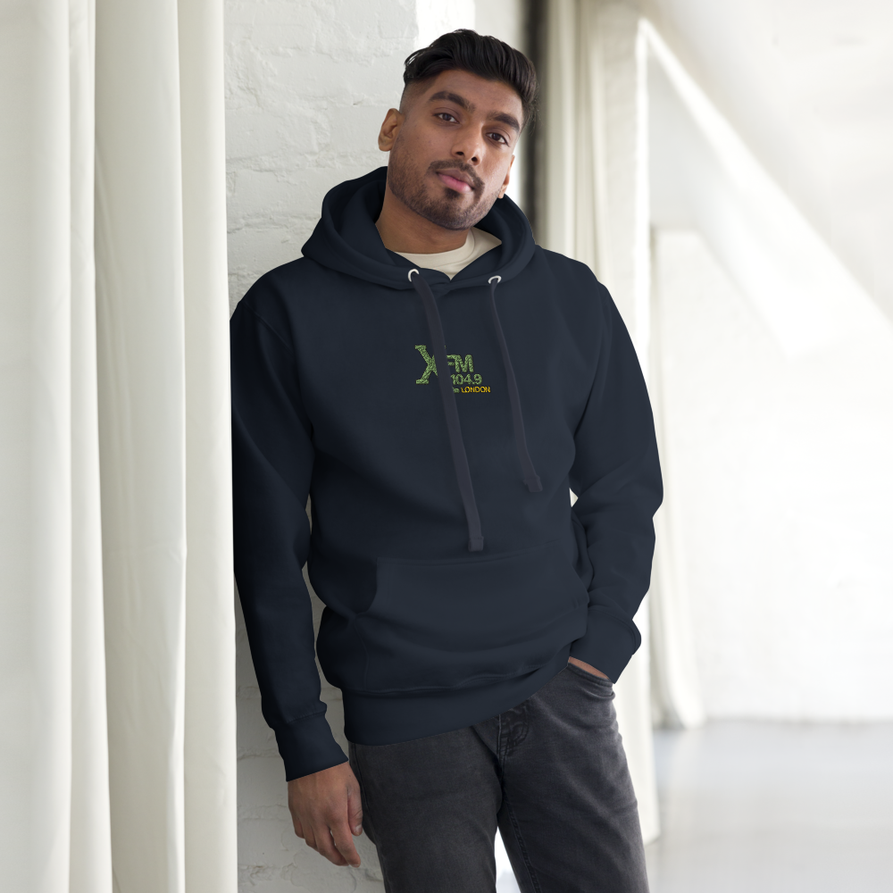 Unisex Embroidered XFM Hoodie (Green Logo)