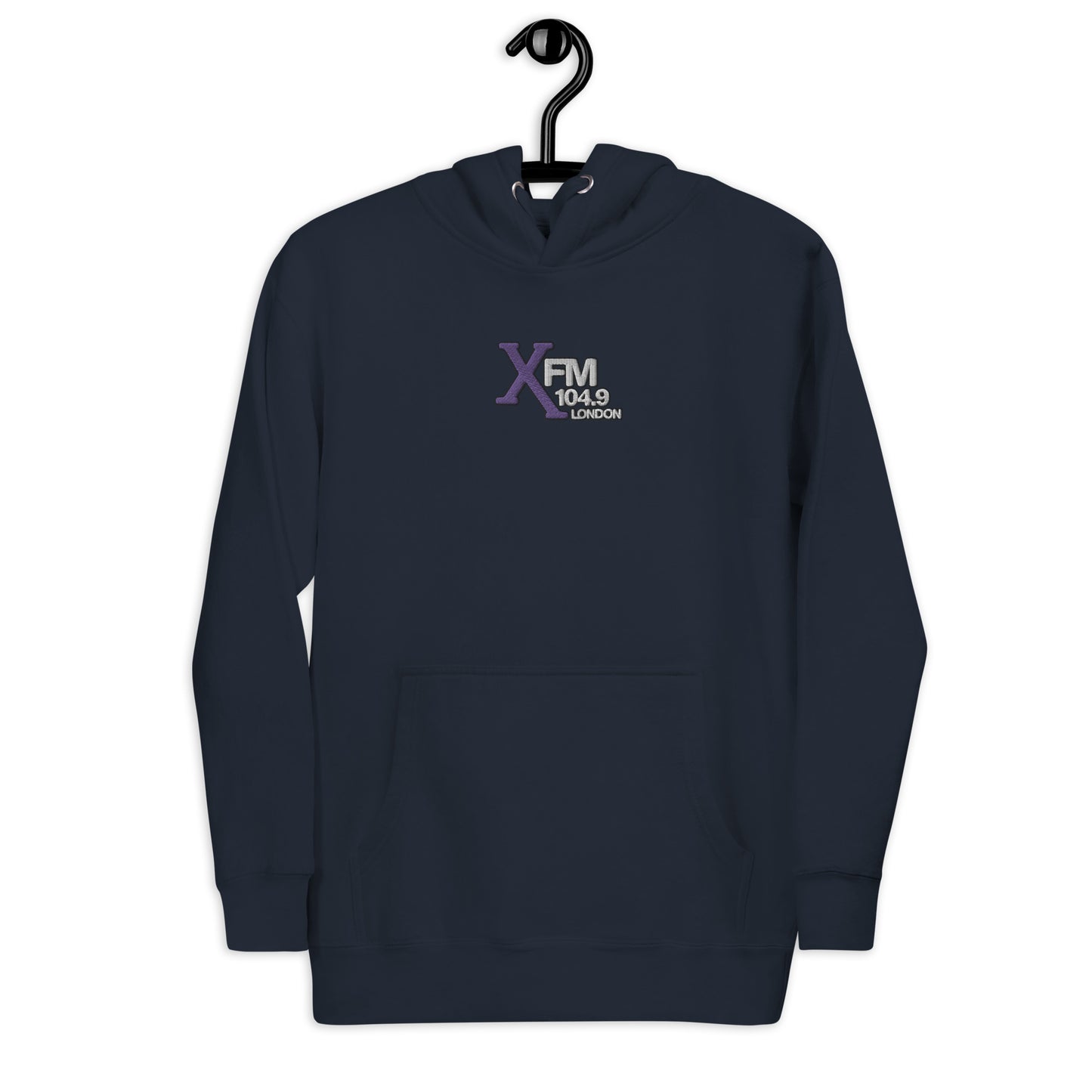 Unisex Embroidered XFM Hoodie (Blue Logo)