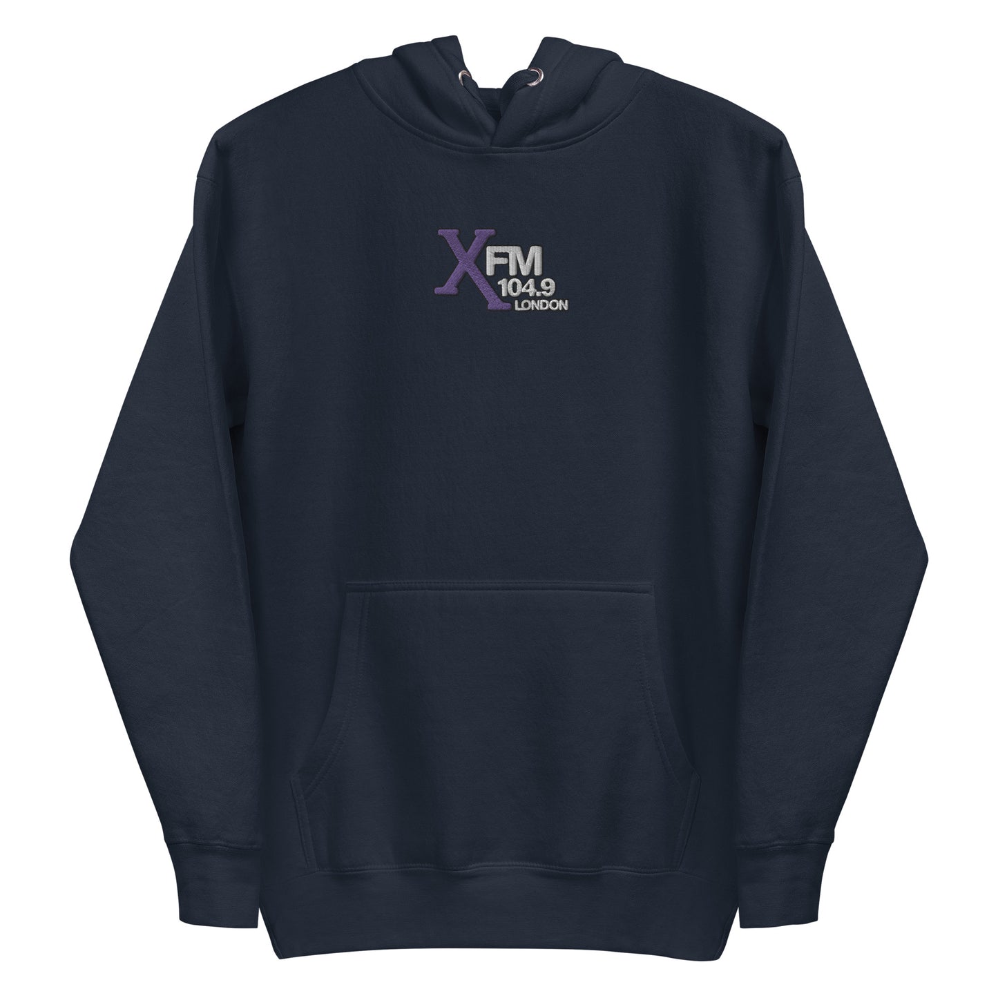 Unisex Embroidered XFM Hoodie (Blue Logo)