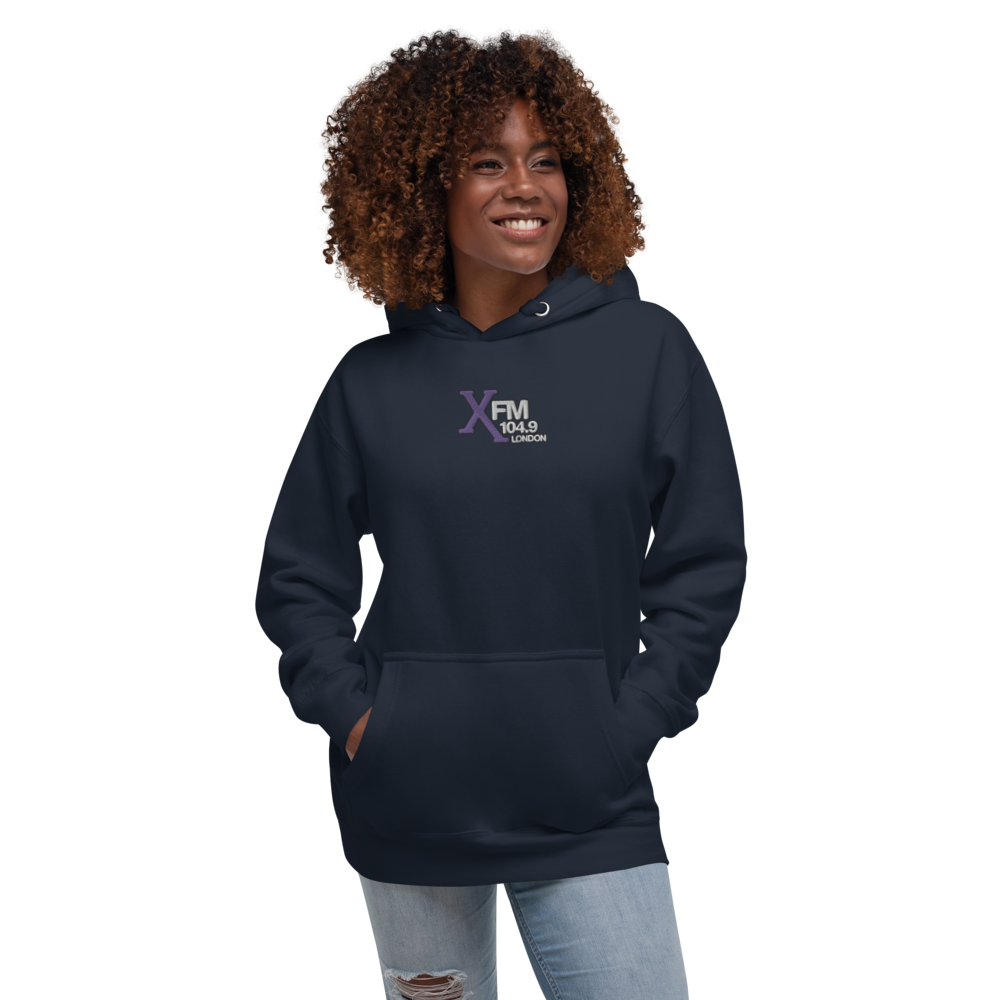 Unisex Embroidered XFM Hoodie (Blue Logo)